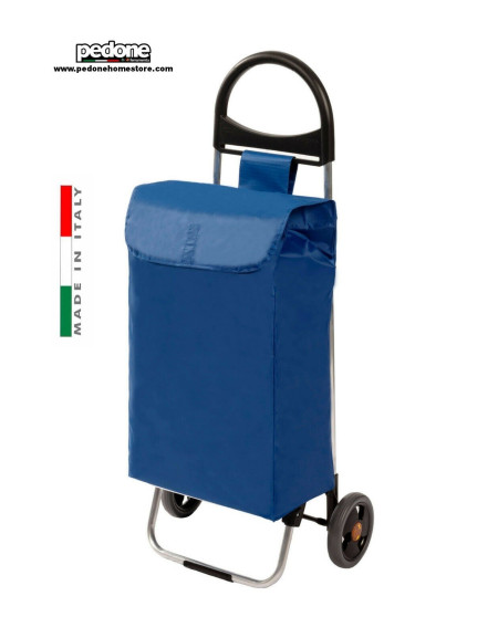 CARRELLO SPESA IN ALLUMINIO BLU ERCOLE - CARRELLO PORTATUTTO 100% ALLUMINIO